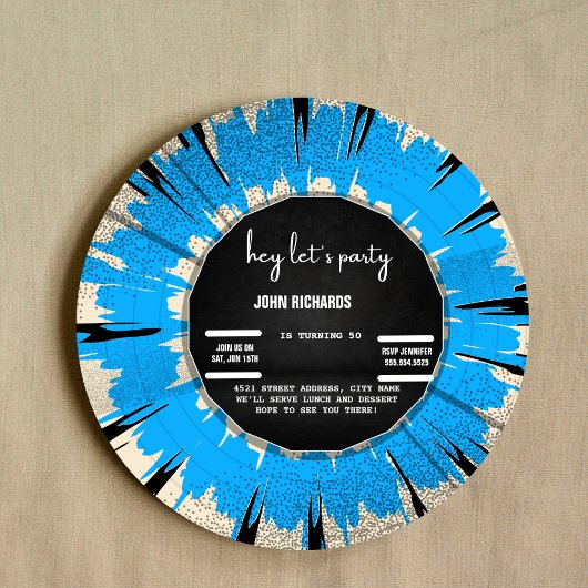 Enregistrement vintage Invitation d'anniversaire