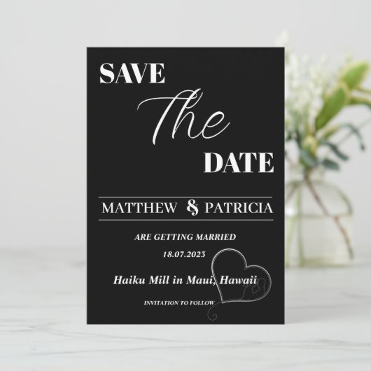 Enregistrer au minimum la date invitation électron (Debout devant)