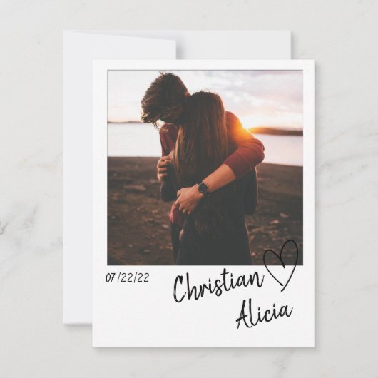 Enregistrer au minimum le Carte photo de date (Devant)