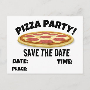 ENREGISTRER DATE PIZA PARTY INVITATIONS PERSONNALI