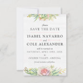 Enregistrer La Carte Cactus Succulente D'Aquarelle (Devant)