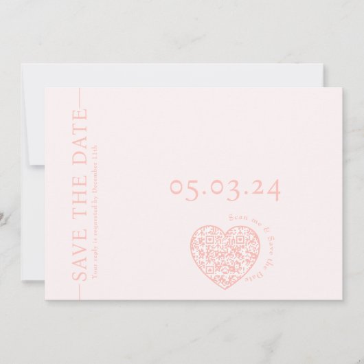 Enregistrer la carte Date avec le code QR de forme (Devant)