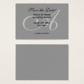 Enregistrer la carte Date avec un monogramme (Devant & derrière)