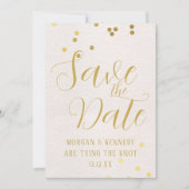 Enregistrer la carte Date Bridal Blush Pink Gold C (Devant)