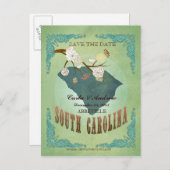 Enregistrer La Carte Date-Caroline Du Sud Avec Un  (Devant / Derrière)