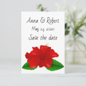 Enregistrer la carte date hibiscus (Debout devant)