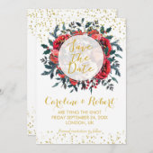 Enregistrer la carte date or parties scintillant d (Devant / Derrière)