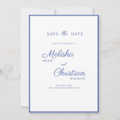 Enregistrer la carte Date pour un mariage. (Devant)