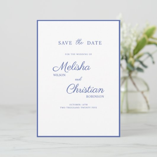 Enregistrer la carte Date pour un mariage. (Debout devant)