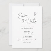Enregistrer la carte Date pour un mariage. (Devant)