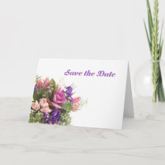 Enregistrer la carte Date Spring Flowers