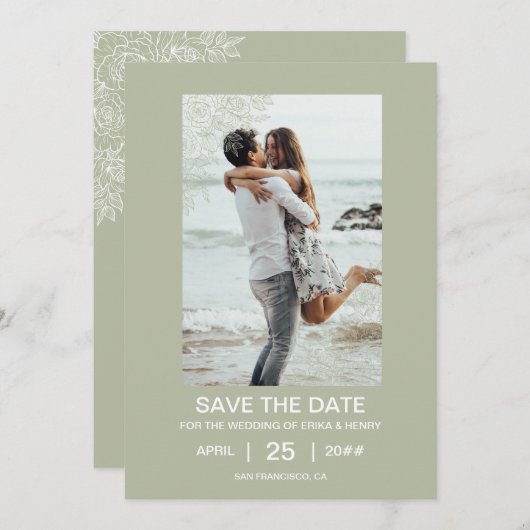 Enregistrer la carte de date à plat (Devant / Derrière)