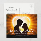 Enregistrer la carte de date avec couple romantiqu (Devant / Derrière)