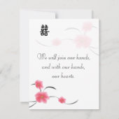 Enregistrer la carte de date Cherry Blossom Double (Dos)