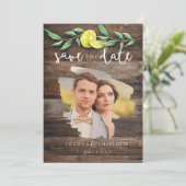 ENREGISTRER LA CARTE DE DATE | Mariage citron rust (Debout devant)