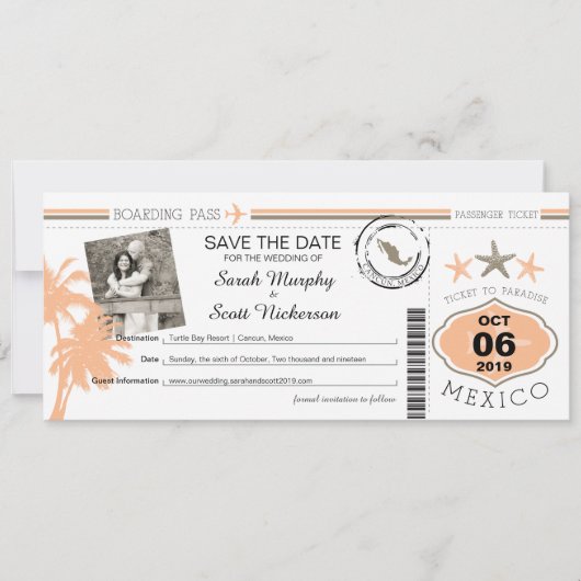 Enregistrer la carte d'embarquement au Mexique (Devant)