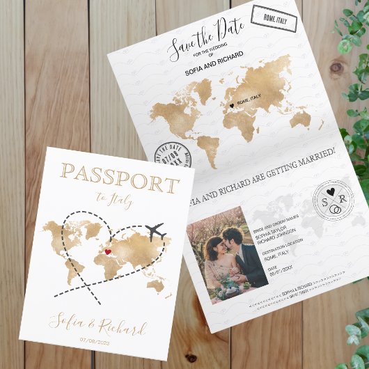 Enregistrer la carte du monde Date Passport Gold