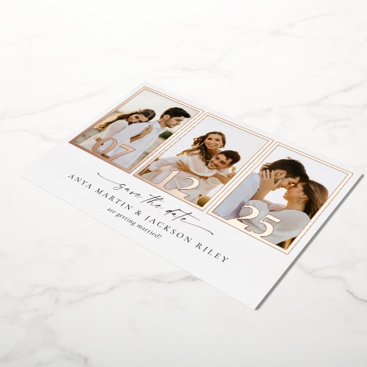 Enregistrer la carte Faire-part Date Photo Frame (Rotation)