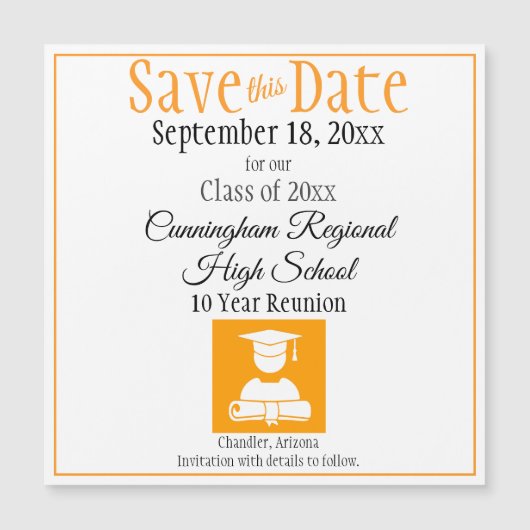 Enregistrer la carte magnétique Date High School R (Devant)