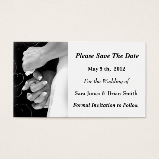 Enregistrer La Carte Mariage Date (Devant)