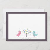 Enregistrer la carte plat Date Bride et Groom Bird (Dos)