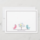 Enregistrer la carte plat Date Bride et Groom Bird (Dos)