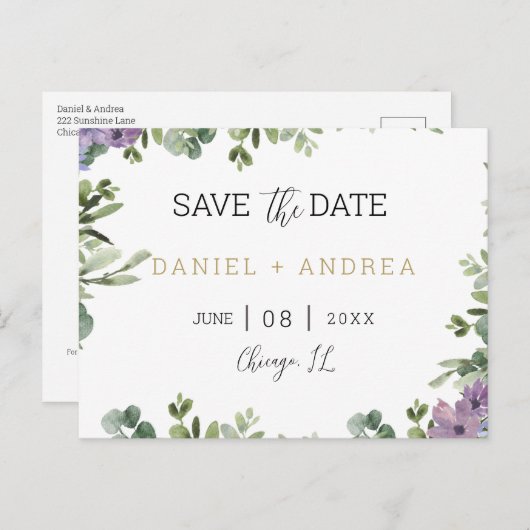 Enregistrer la carte postale Date (Devant / Derrière)