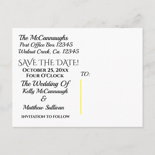 Enregistrer la carte postale Date (Dos)