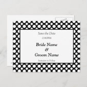 Enregistrer la carte postale Date blanc Polka Dot (Devant / Derrière)