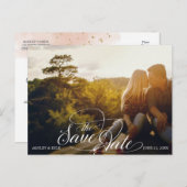 Enregistrer la carte postale Date dans Navy, Blush (Devant / Derrière)