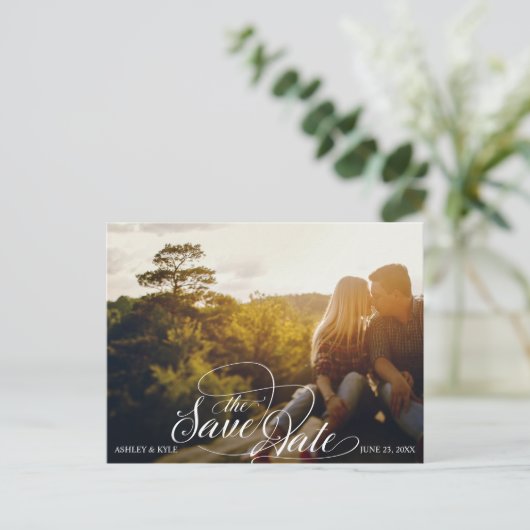 Enregistrer la carte postale Date dans Navy, Blush (Debout devant)