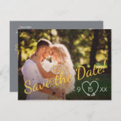 Enregistrer la carte postale Date en jaune et gris (Devant / Derrière)