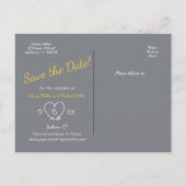 Enregistrer la carte postale Date en jaune et gris (Dos)