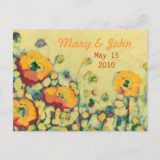 Enregistrer la carte postale Date Jaune & Pavot or (Devant)