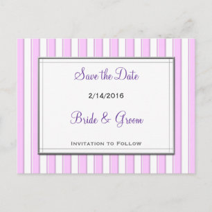 Enregistrer la carte postale Date Pink Stripes