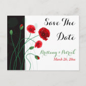 Enregistrer La Carte Postale Date | Poppies rouges (Devant)