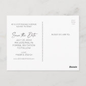 Enregistrer La Carte Postale Date - Script Minimal (Dos)
