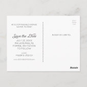 Enregistrer La Carte Postale Date - Script Moderne (Dos)