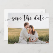 Enregistrer La Carte Postale Date - Script Rustiqu (Devant / Derrière)