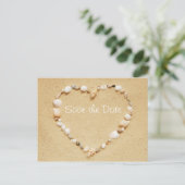 Enregistrer la carte postale Date Seashell Heart (Debout devant)