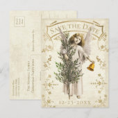 Enregistrer La Carte Postale Date Vintage Christma (Devant / Derrière)