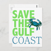 Enregistrer la carte postale de la Côte du Golfe (Devant / Derrière)