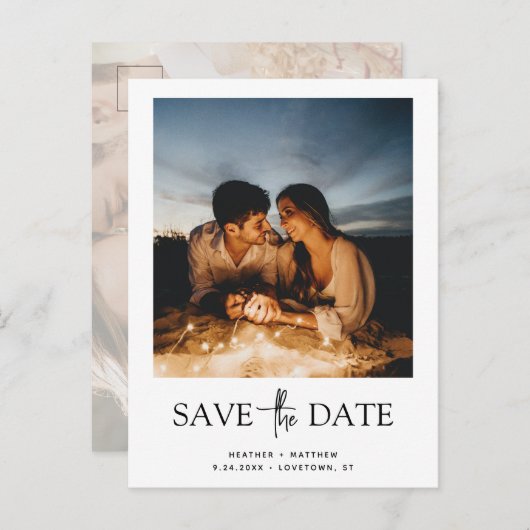 Enregistrer la carte postale Faire-part à deux pho (Devant / Derrière)