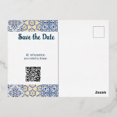 Enregistrer la carte postale Invitation Date Foil (Verso)