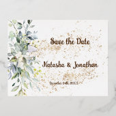 Enregistrer la carte postale Invitation Date Foil (Recto)
