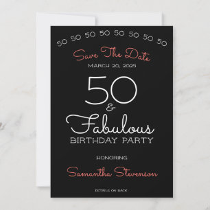Enregistrer La Combinaison Date Invitation Noir