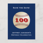 Enregistrer la date 100e Invitation de baseball de (Devant)