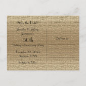 Enregistrer la date 50e anniversaire Invitation ph (Dos)