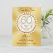 Enregistrer la date 60e anniversaire, carte person (Debout devant)