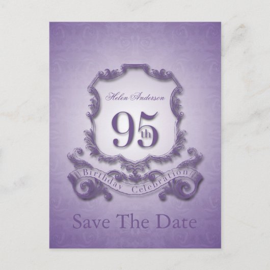 Enregistrer la date 95e Anniversaire Carte postale (Devant)